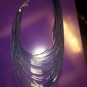 Deep Navy multi string necklace